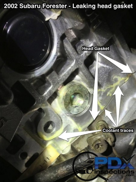 Leaking Subaru head gasket