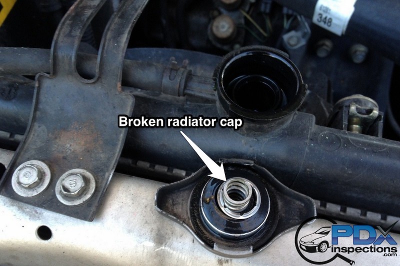 Broken radiator cap