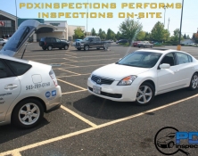 Vehicles are inspected onsite