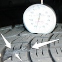 Tire tread depth measure