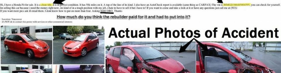 Salvage title Portland used car buying